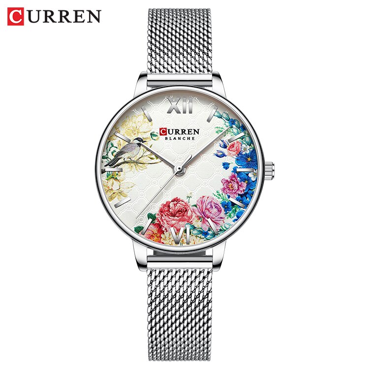 YSYH White Leather Watch for Women Watches Fashion Flower Quartz Wristwatch Female Clock Reloj Mujer Charms Ladies Gift