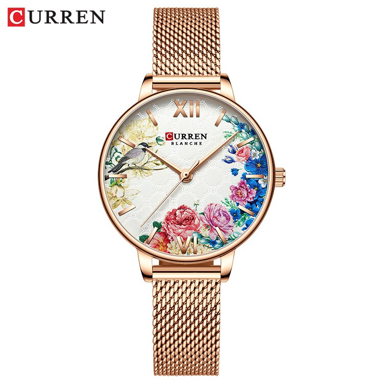 YSYH White Leather Watch for Women Watches Fashion Flower Quartz Wristwatch Female Clock Reloj Mujer Charms Ladies Gift