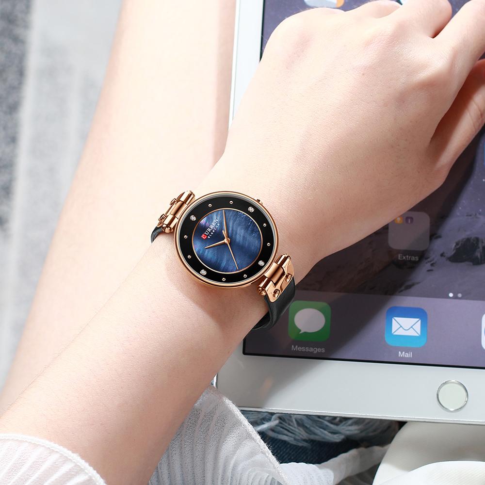 YSYH Women Watches Reloj Mujer Luxury Leather Strap Wristwatch for Women Blue Clock Stylish Quartz Ladies Watch