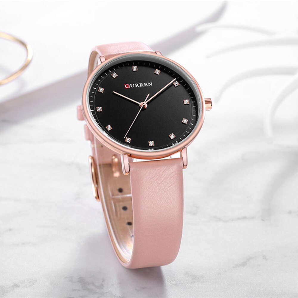 YSYH Womens Watches Charming Rhinestone Analog Quartz Wristwatch with Leather Ladies Gift Watch Female Clock bayan kol saati