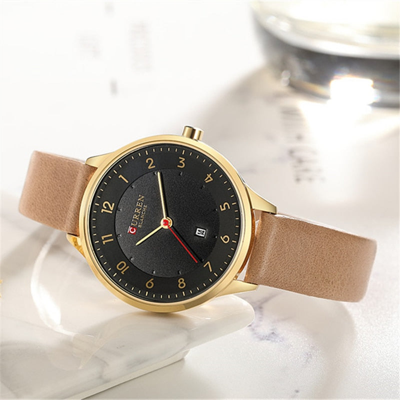 YSYH Charm Leather Watches Women Classic Digital Analog Quartz Wristwtatch Ladies Dress Watch With Date 9035 Relogio Feminino