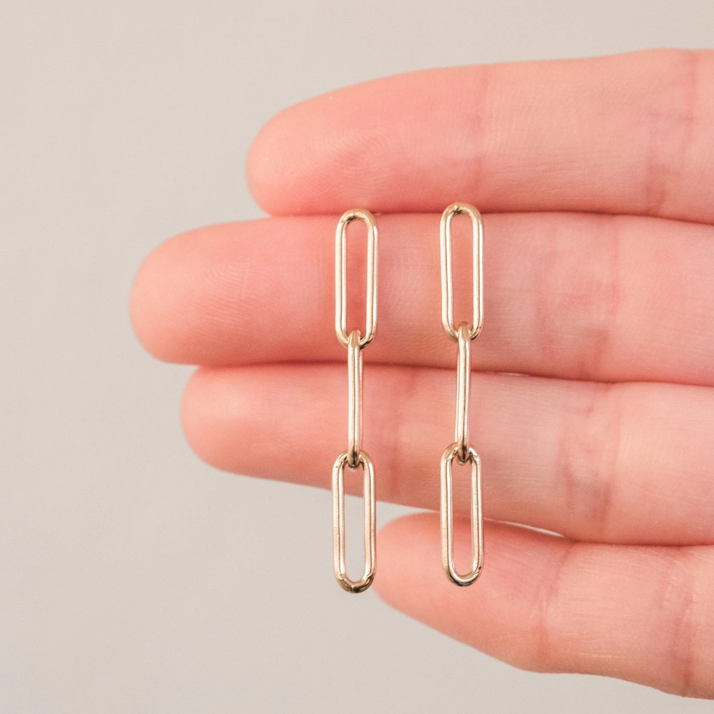 Chunky Paperclip Stud Earrings