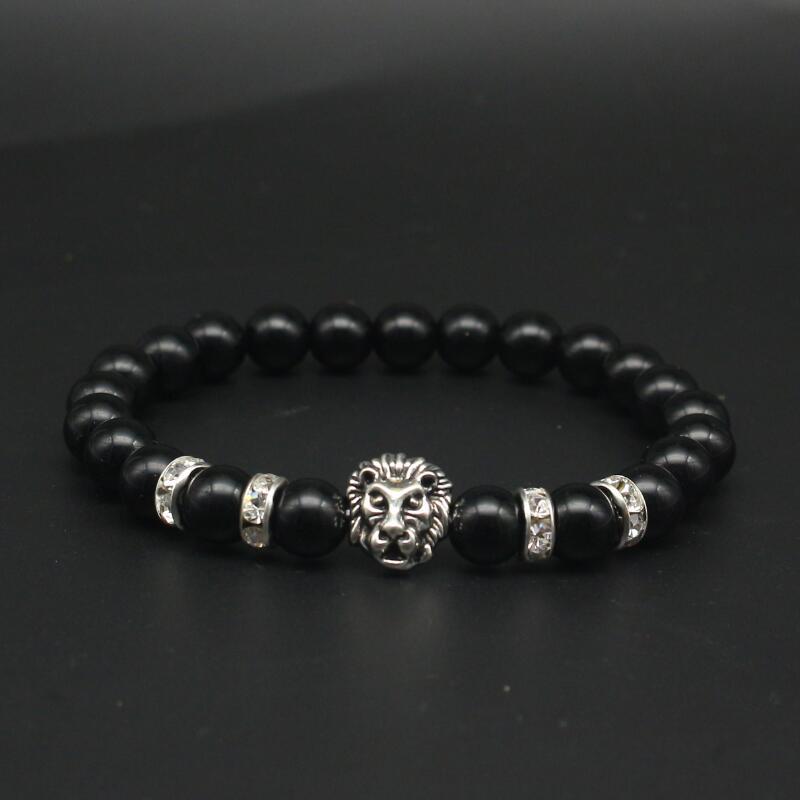 Lion Bracelet Matte Volcano Lava Stone Bracelet-Bracelet-Rossny