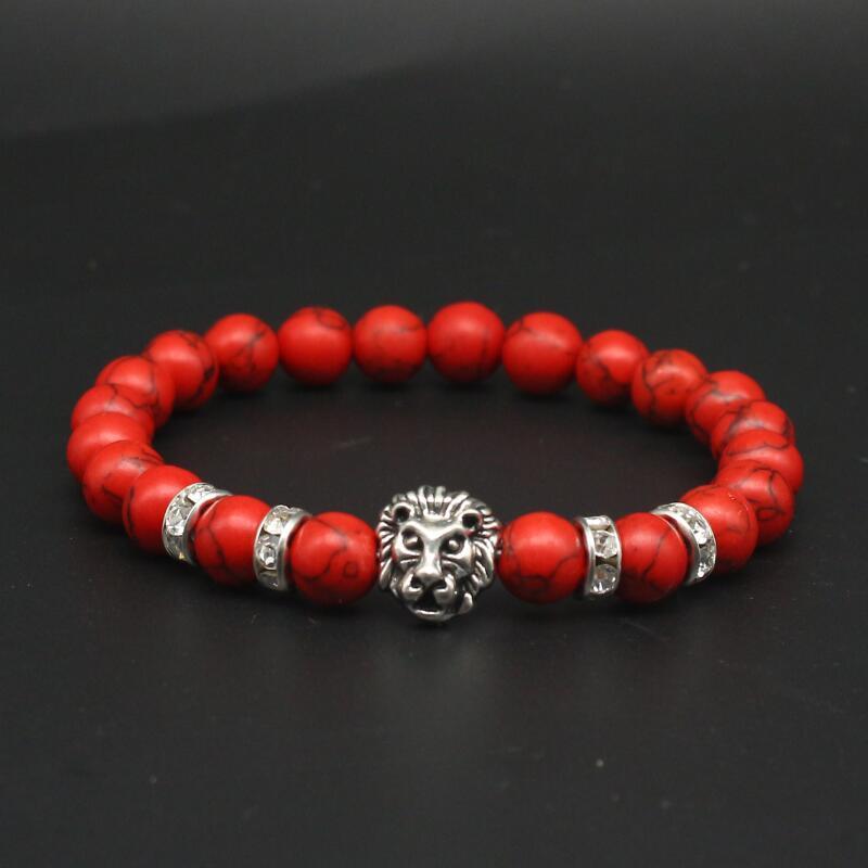 Lion Bracelet Matte Volcano Lava Stone Bracelet-Bracelet-Rossny