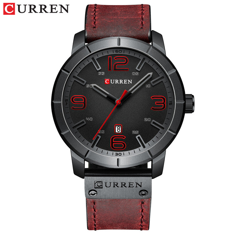 YSYH Classic Men's Watch Date Leather Strap Analog Military Quartz Wristwatch Clock