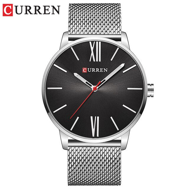 Golden Men Watch YSYH Quartz Watches Full Stainless Steel Band Simple Wristwatch