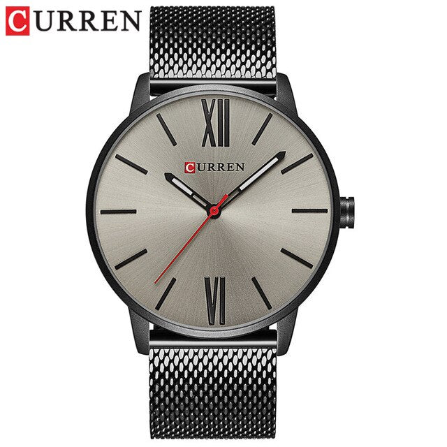 Golden Men Watch YSYH Quartz Watches Full Stainless Steel Band Simple Wristwatch
