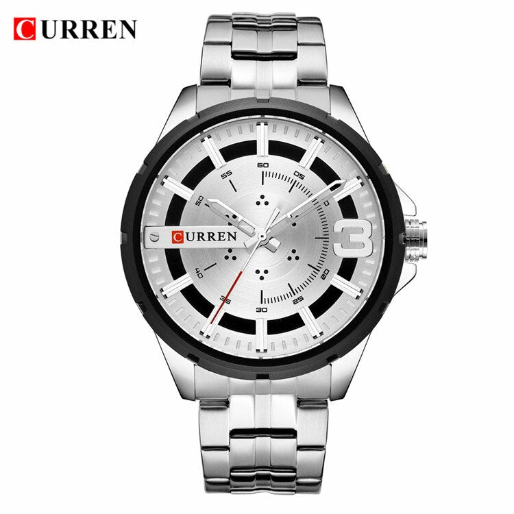 YSYH Gold Watches for Men Watch Business Men's Clock Fashion Quartz Stainless Steel Wrist watches Waterproof