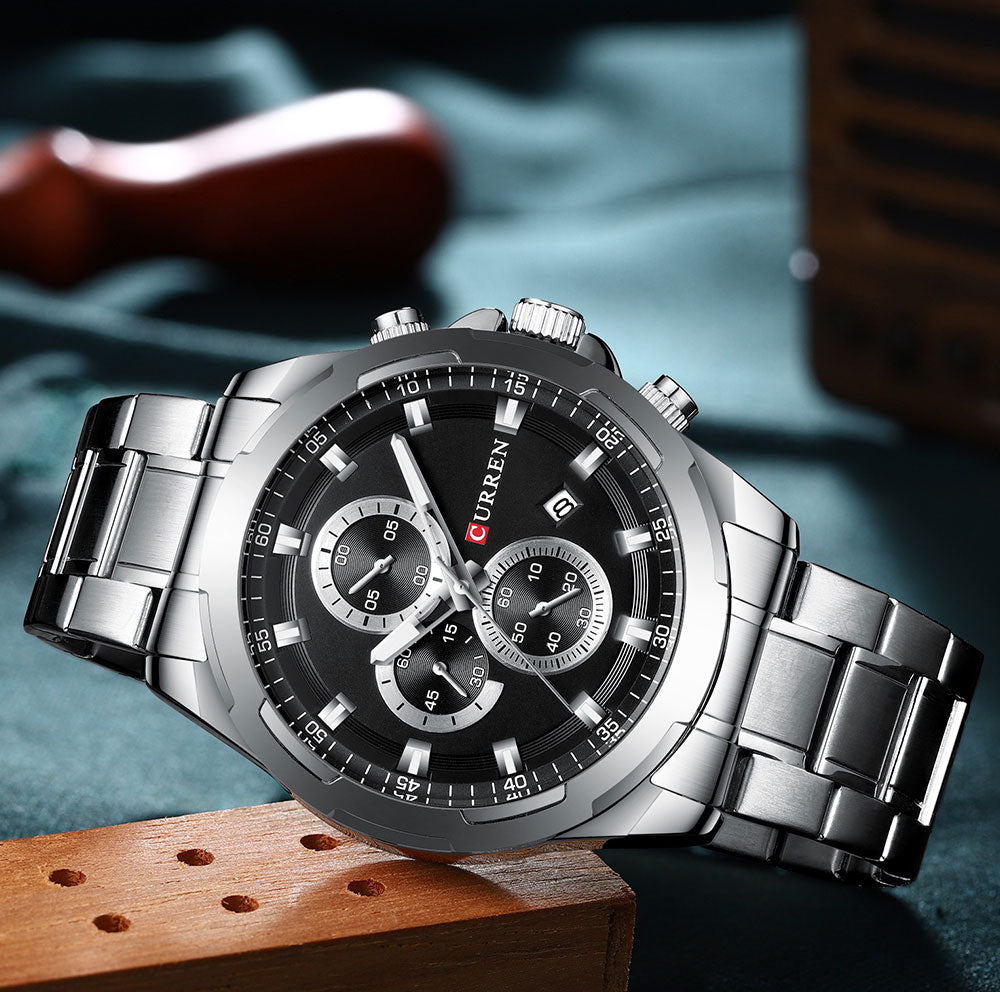 YSYH Watches Men Sport Wristwatch Fashion Business Analog Quartz Watch Male Clock Chronograph Stainless steel Watch