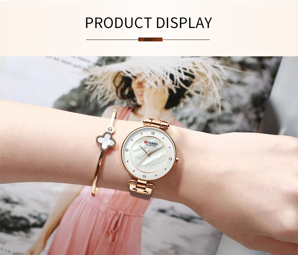 YSYH Women Watches Reloj Mujer Luxury Leather Strap Wristwatch for Women Blue Clock Stylish Quartz Ladies Watch