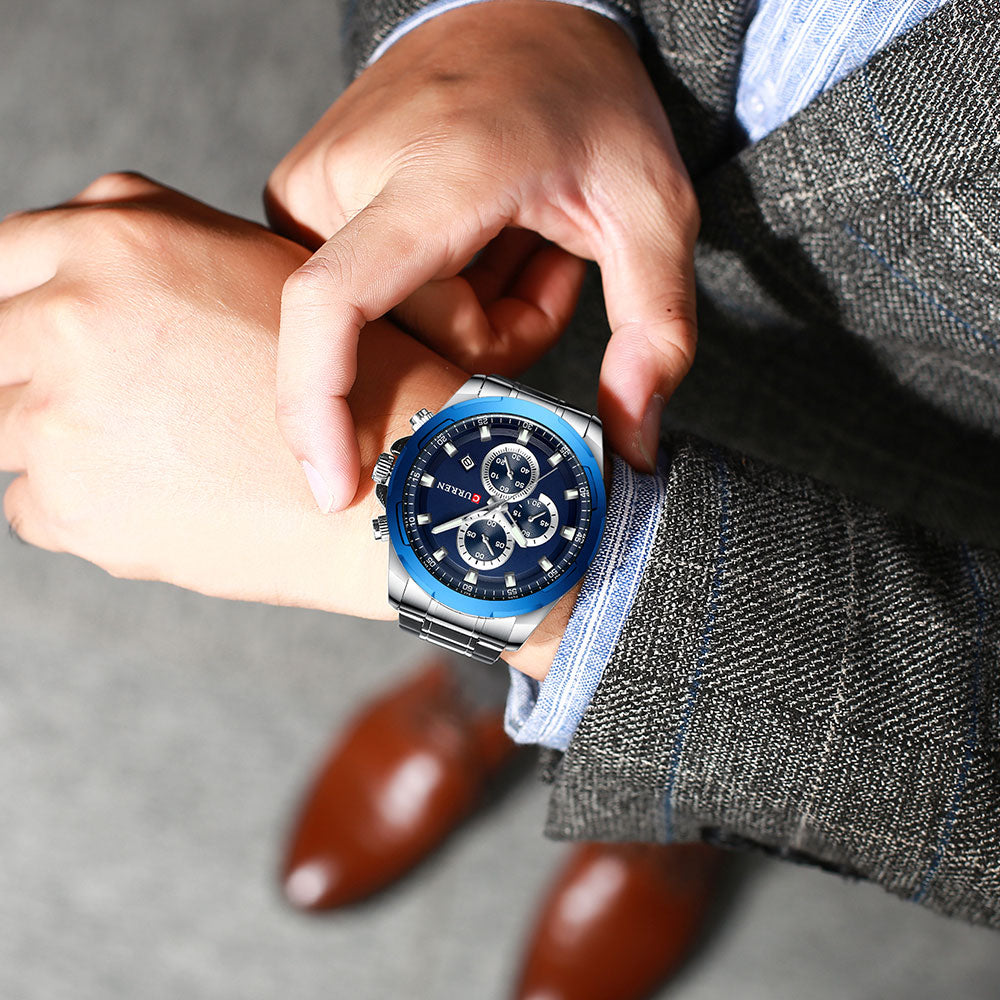 YSYH Watches Men Sport Wristwatch Fashion Business Analog Quartz Watch Male Clock Chronograph Stainless steel Watch