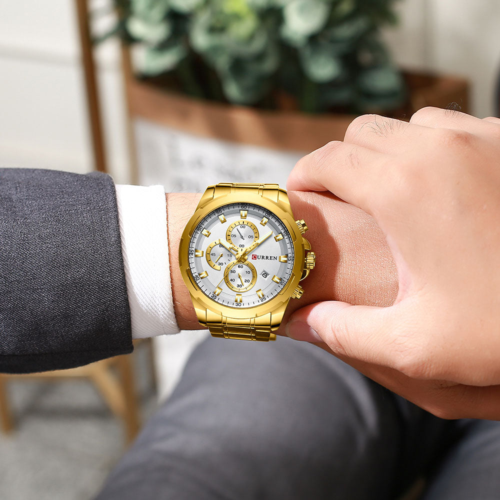 YSYH Watches Men Sport Wristwatch Fashion Business Analog Quartz Watch Male Clock Chronograph Stainless steel Watch