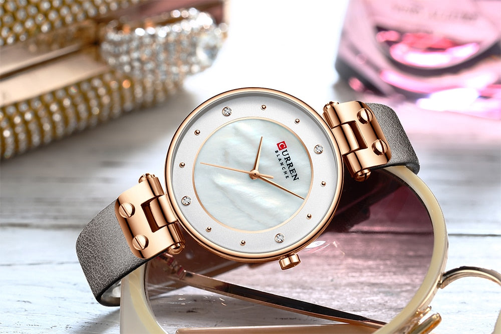YSYH Women Watches Reloj Mujer Luxury Leather Strap Wristwatch for Women Blue Clock Stylish Quartz Ladies Watch