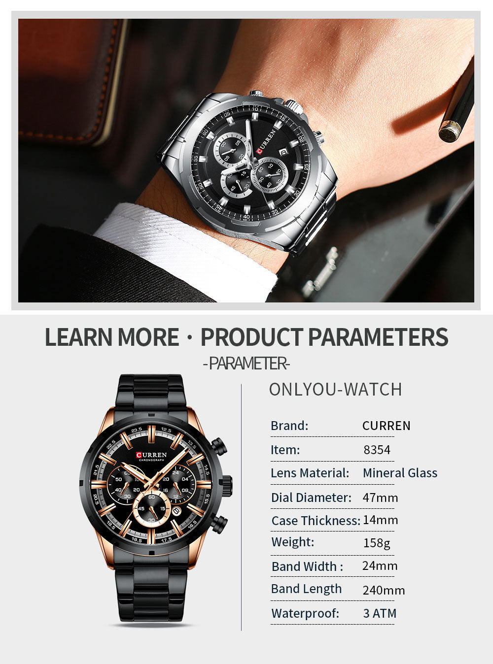 YSYH Watches Men Sport Wristwatch Fashion Business Analog Quartz Watch Male Clock Chronograph Stainless steel Watch