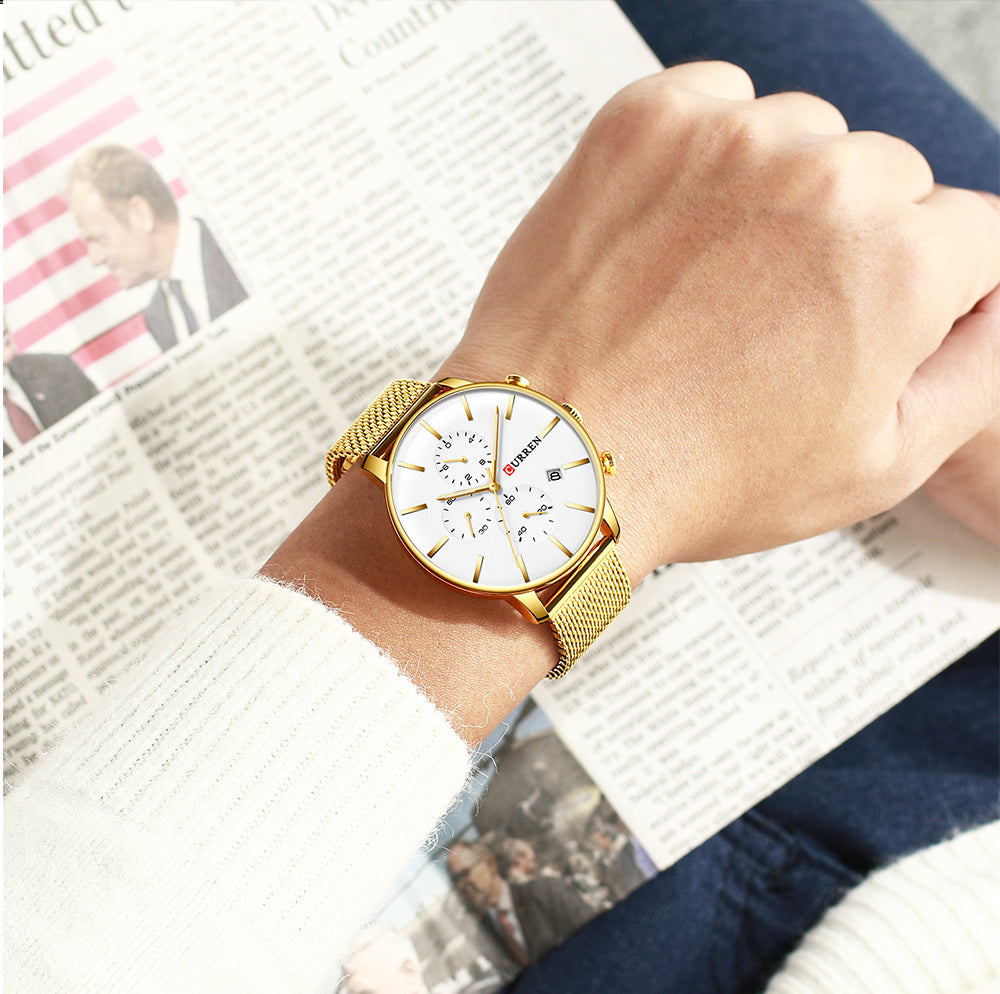 Mens Watches YSYH Quartz Wristwatch for Men Classic Chronograph Clock Casual Sport Watch Waterproof Homem