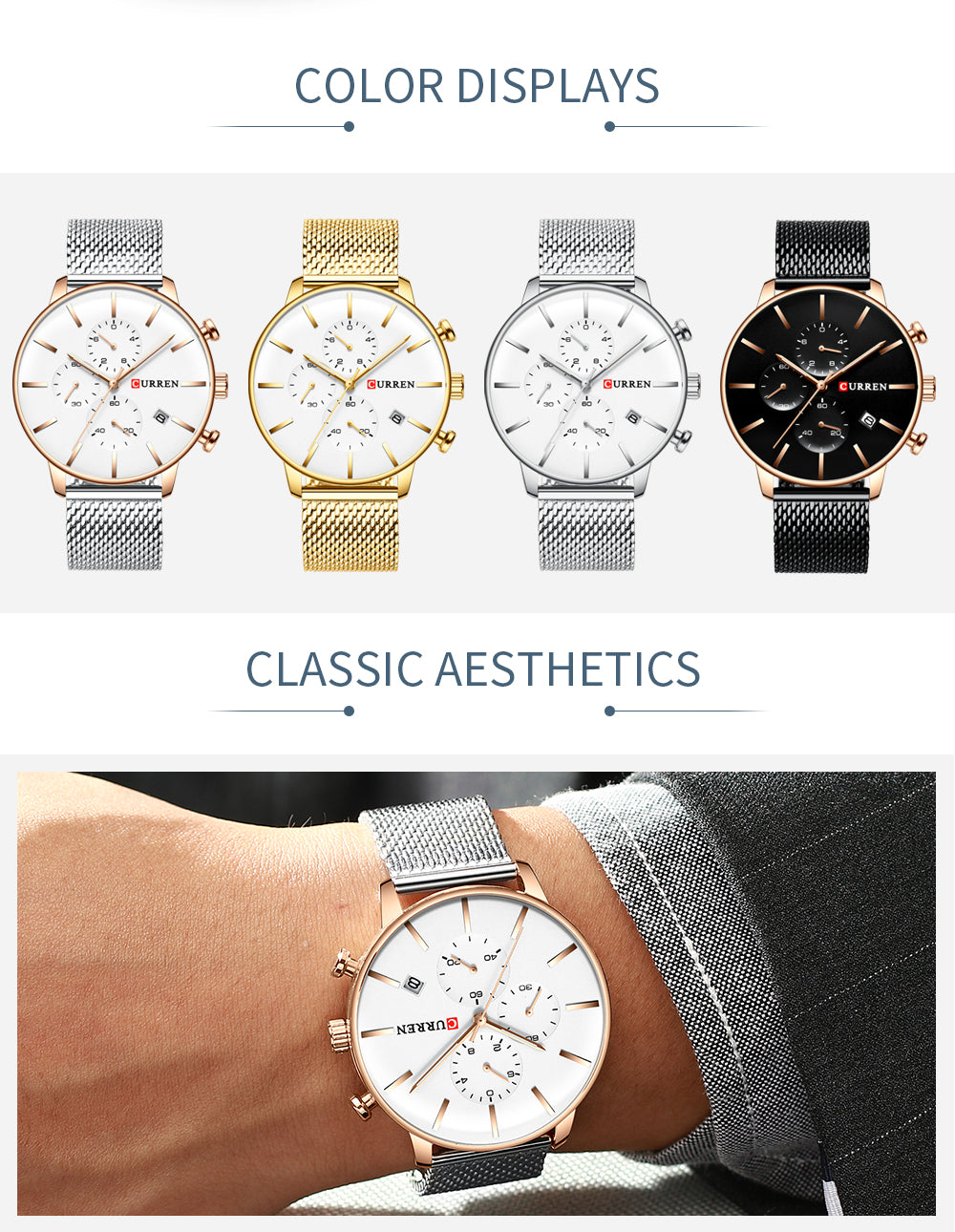 YSYH Men Luxury Quartz Military Watch Stainless Steel Band Wrist Watches Clock Date Dropshipping