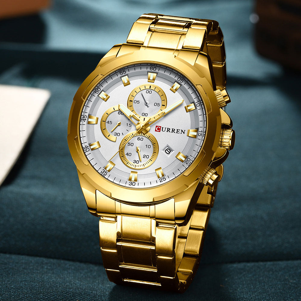 YSYH Watches Men Sport Wristwatch Fashion Business Analog Quartz Watch Male Clock Chronograph Stainless steel Watch