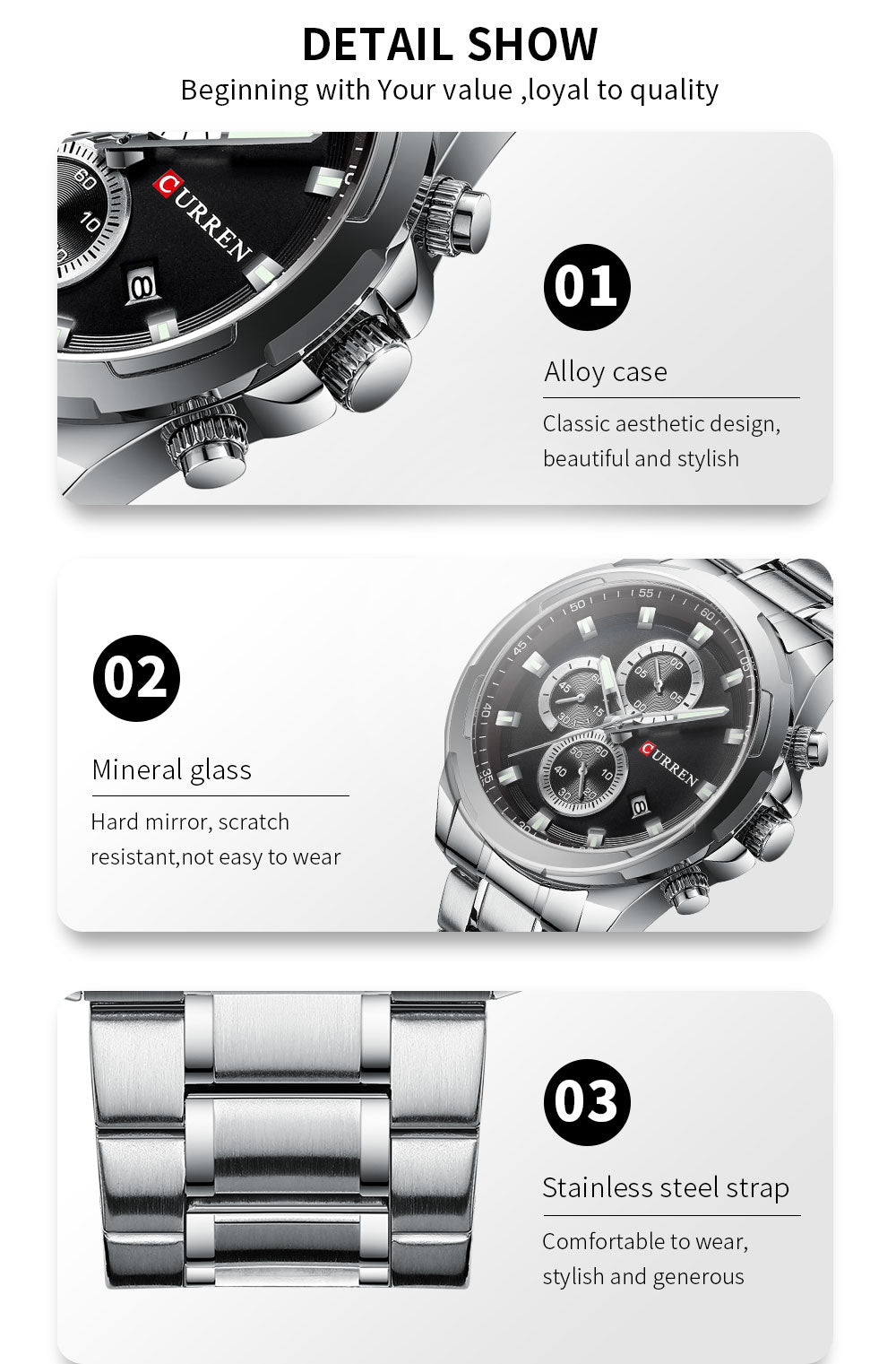 YSYH Watches Men Sport Wristwatch Fashion Business Analog Quartz Watch Male Clock Chronograph Stainless steel Watch