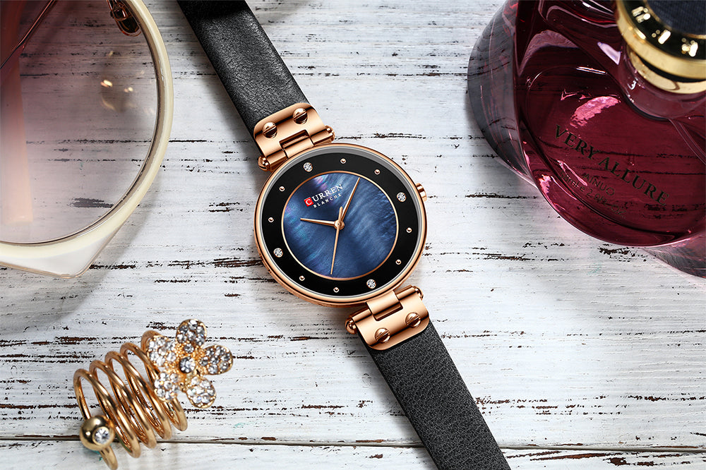 YSYH Women Watches Reloj Mujer Luxury Leather Strap Wristwatch for Women Blue Clock Stylish Quartz Ladies Watch