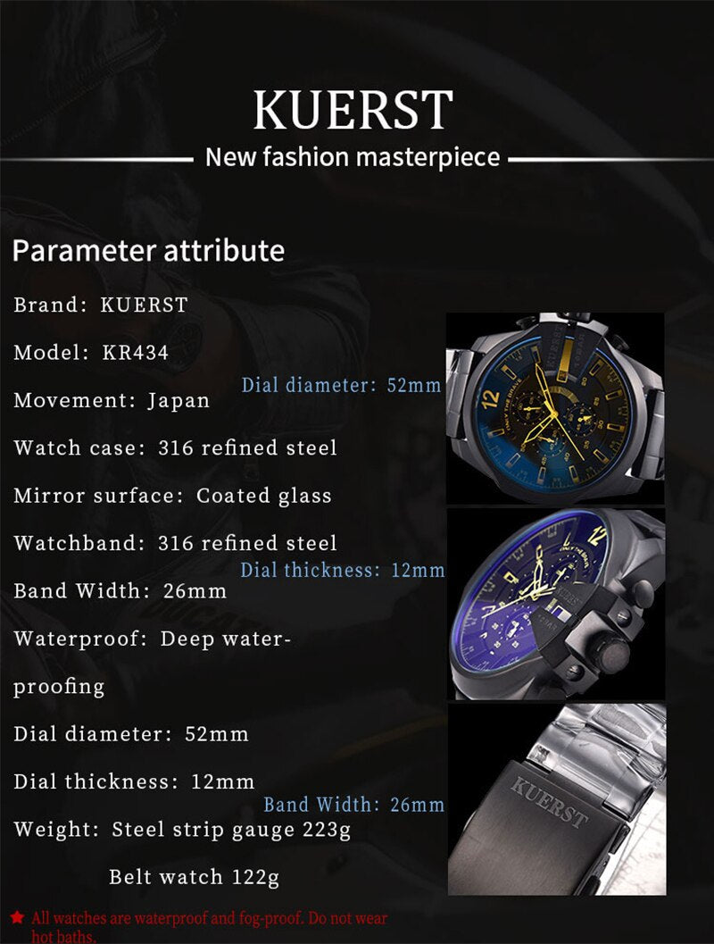Men's Sport Watch Top Luxury Brand YSYH Waterproof Military Watch Male Gradient Glass Large Dial Multi-function Quartz Clock