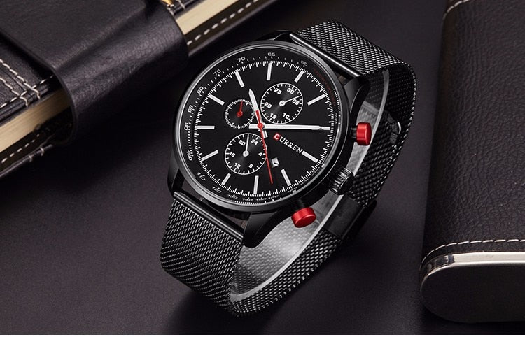 YSYH Brand Luxury Casual Sports Men Watches Stainless Steel Wristwatch Date Male Clock