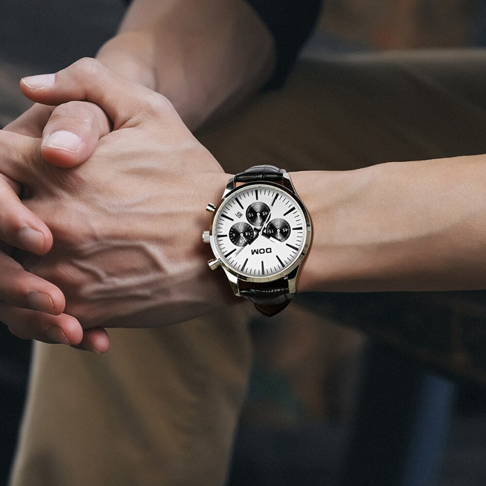 YSYH Luxury Men's Black Watch Casual Watches Man Waterproof Sports Quartz Wrist Watch Male Fashion Clock Relojes Hombre
