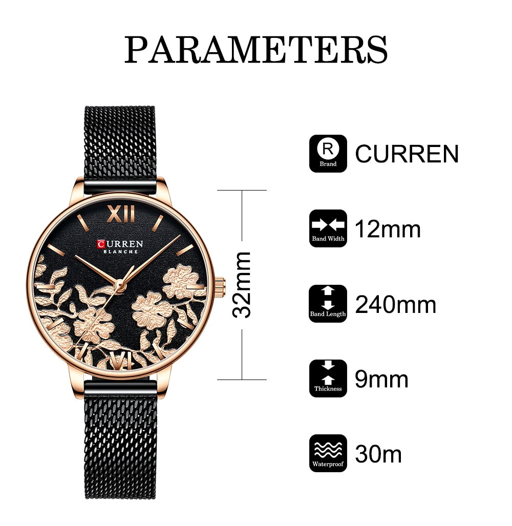YSYH Leather Women Watches Beautiful Unique Design Dial Quartz Wristwatch Clock Female Fashion Dress Watch Montre femme