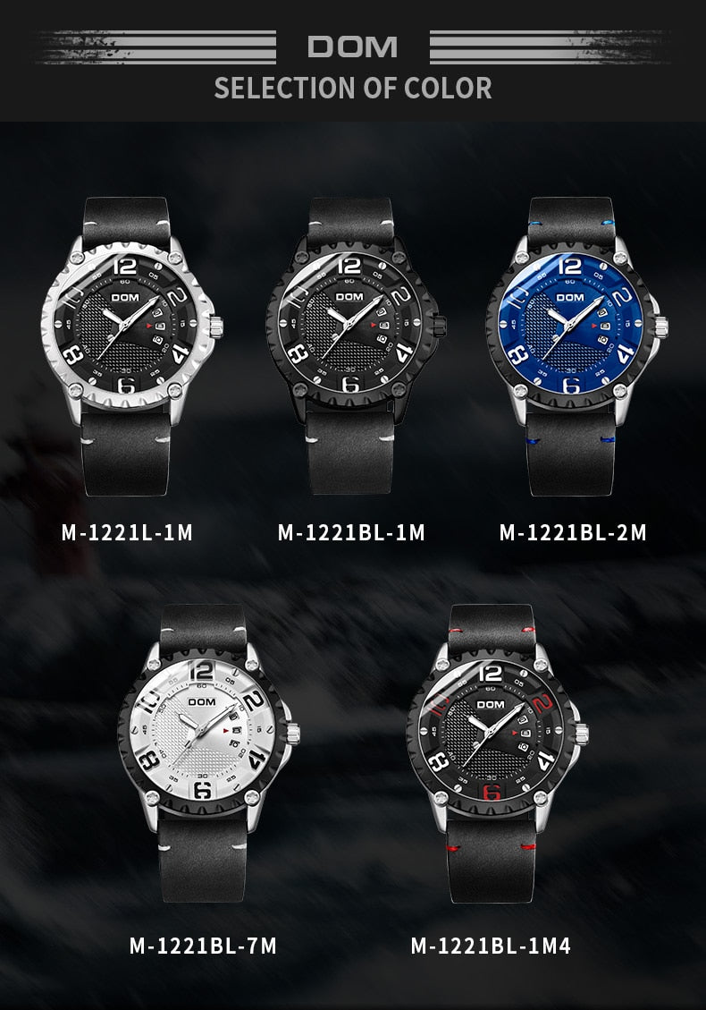 YSYH men's sports waterproof watch man multi-function casual fashion quartz wristwatch New Father's Day gift