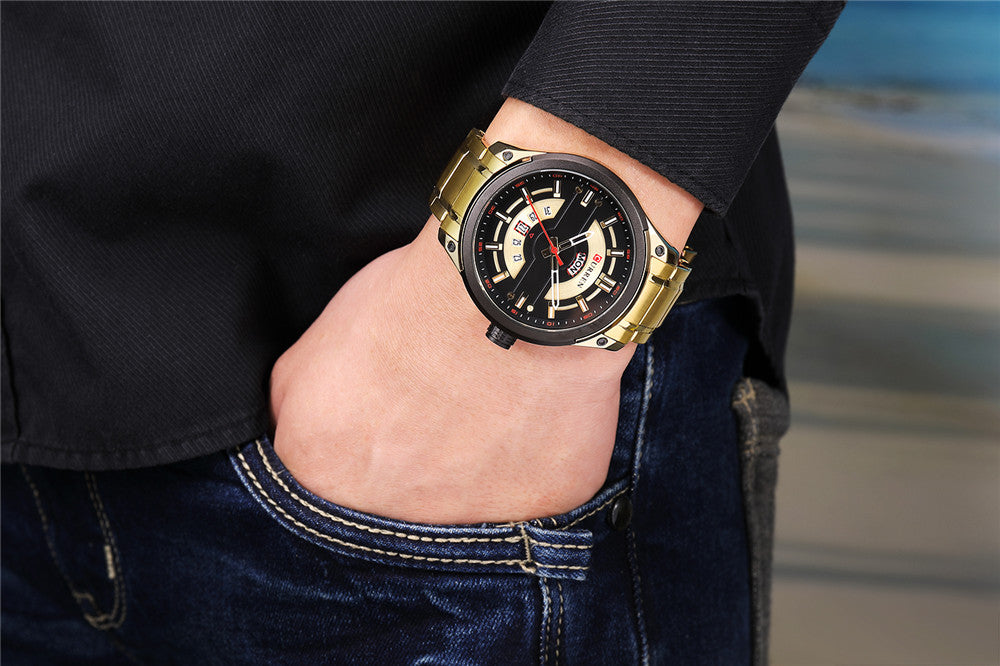 YSYH Calendar Watches Casual Sport Watch For Men 30M Water Resistant Stainless Steel Band Male Clock Luminous Wristwatches