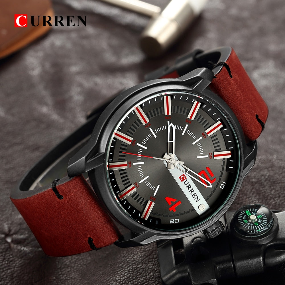 Casual Analog Quartz Wrist Watch YSYH High Quality Leather Strap Man Clock Water Resistant Relojes Hombre