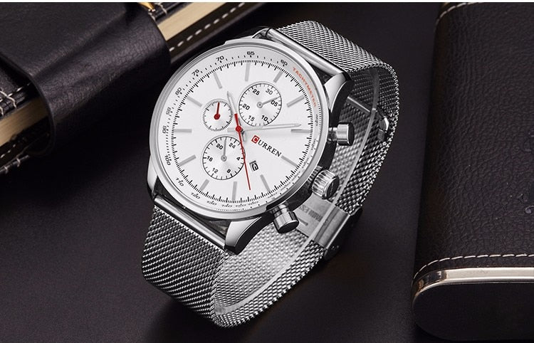 YSYH Brand Luxury Casual Sports Men Watches Stainless Steel Wristwatch Date Male Clock