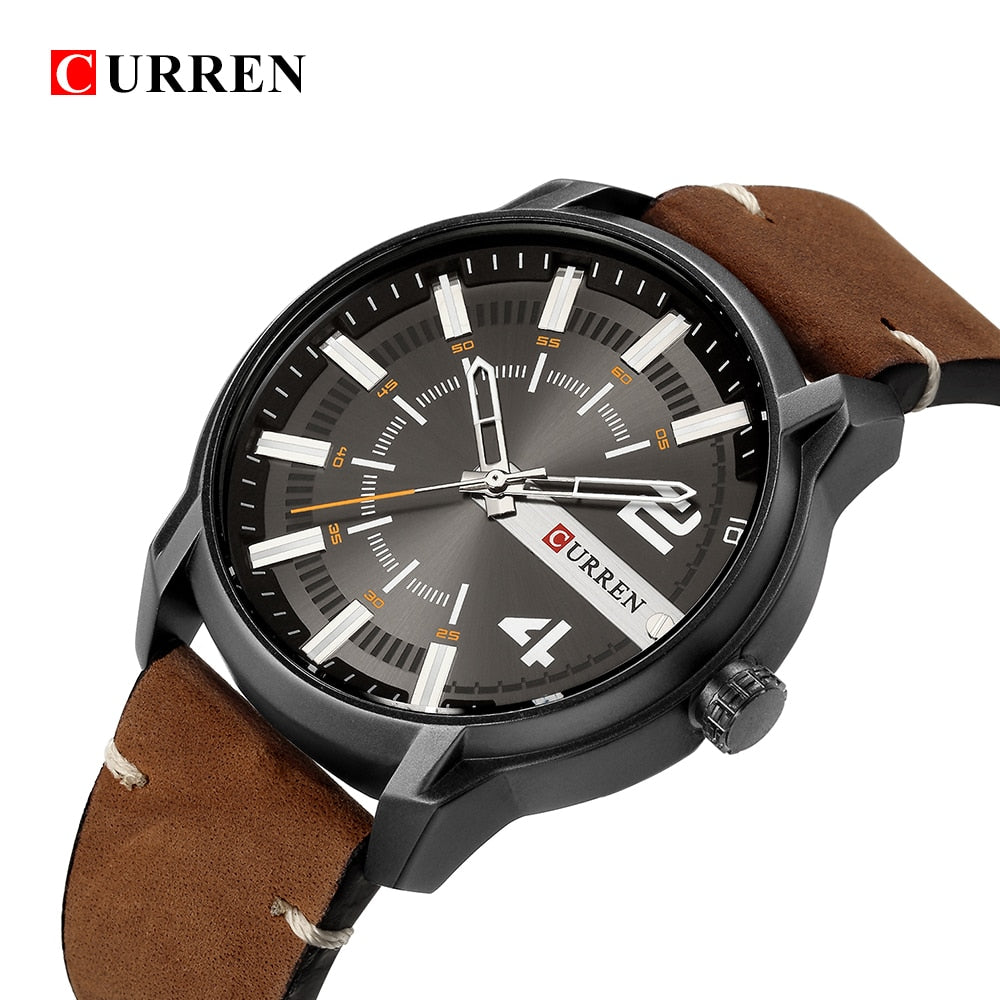 Casual Analog Quartz Wrist Watch YSYH High Quality Leather Strap Man Clock Water Resistant Relojes Hombre