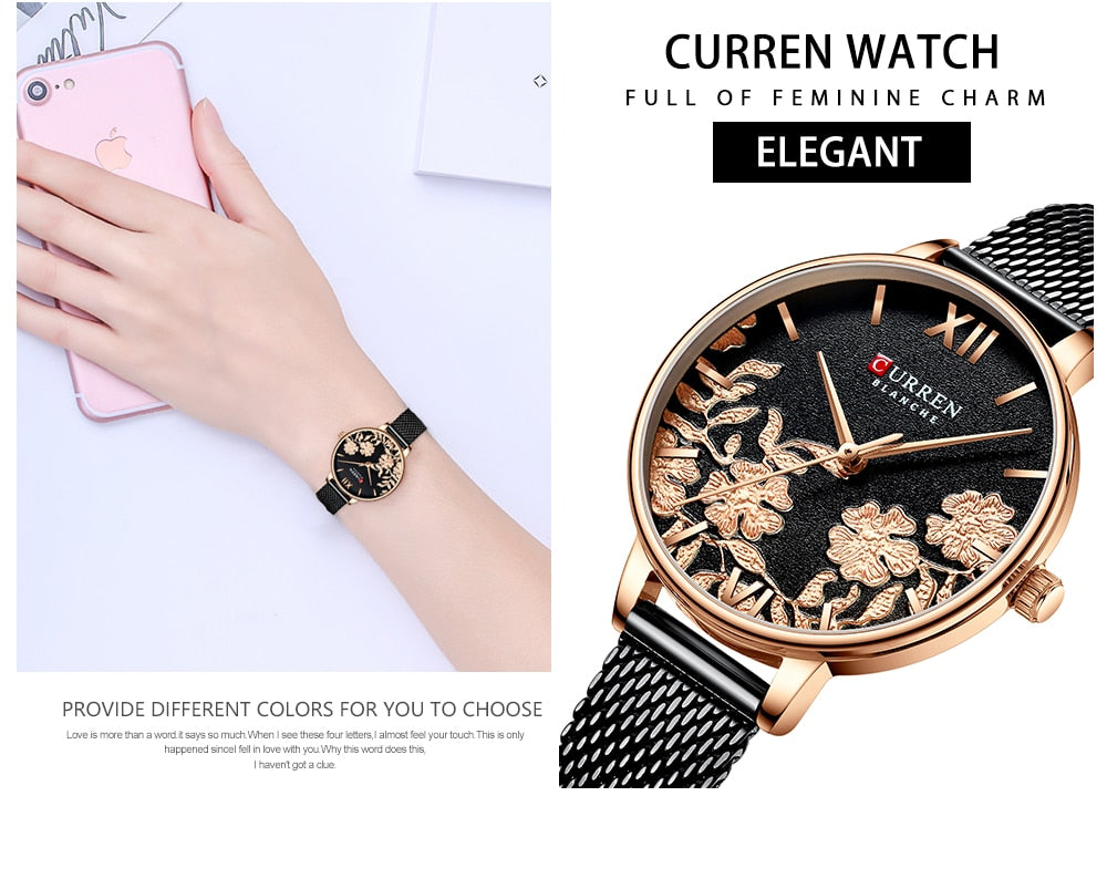 YSYH Leather Women Watches Beautiful Unique Design Dial Quartz Wristwatch Clock Female Fashion Dress Watch Montre femme
