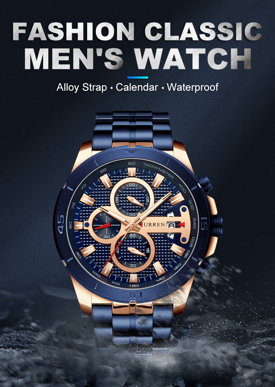 YSYH Watches Mens Luxury Brand Chronograph Sport Watch for Men Wristwatch with Stainless Steel Band Casual Clock