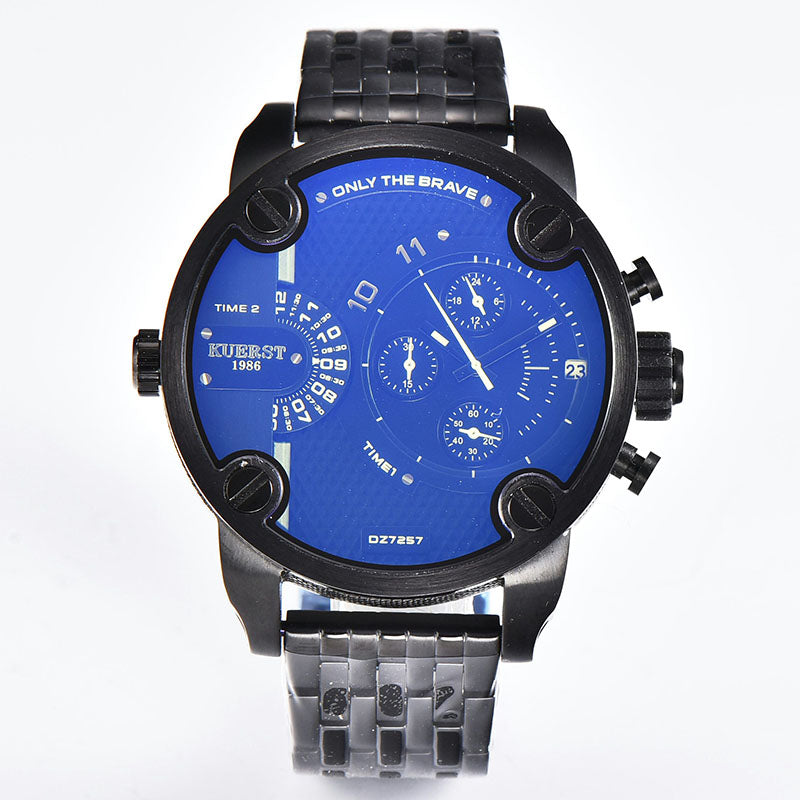 YSYH Man Watches Large Dial Men's Sports Wrist Watch Waterproof Double Time Zone Chronograph Men's Quartz Clock New
