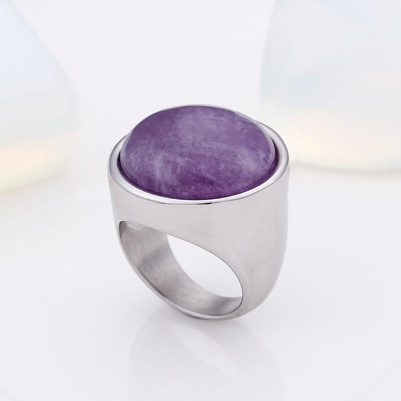 Rossny Crystal Rings Lady Marble Color Stone Rings Women Size 6-9 Antique Silver & Gold Wedding Rings Party Jewelry-Rings-Rossny