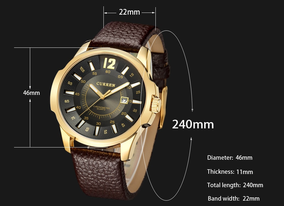 YSYH Men's Sports Quartz Watch Men Luxury er Watch Man Quartz Gold Clock