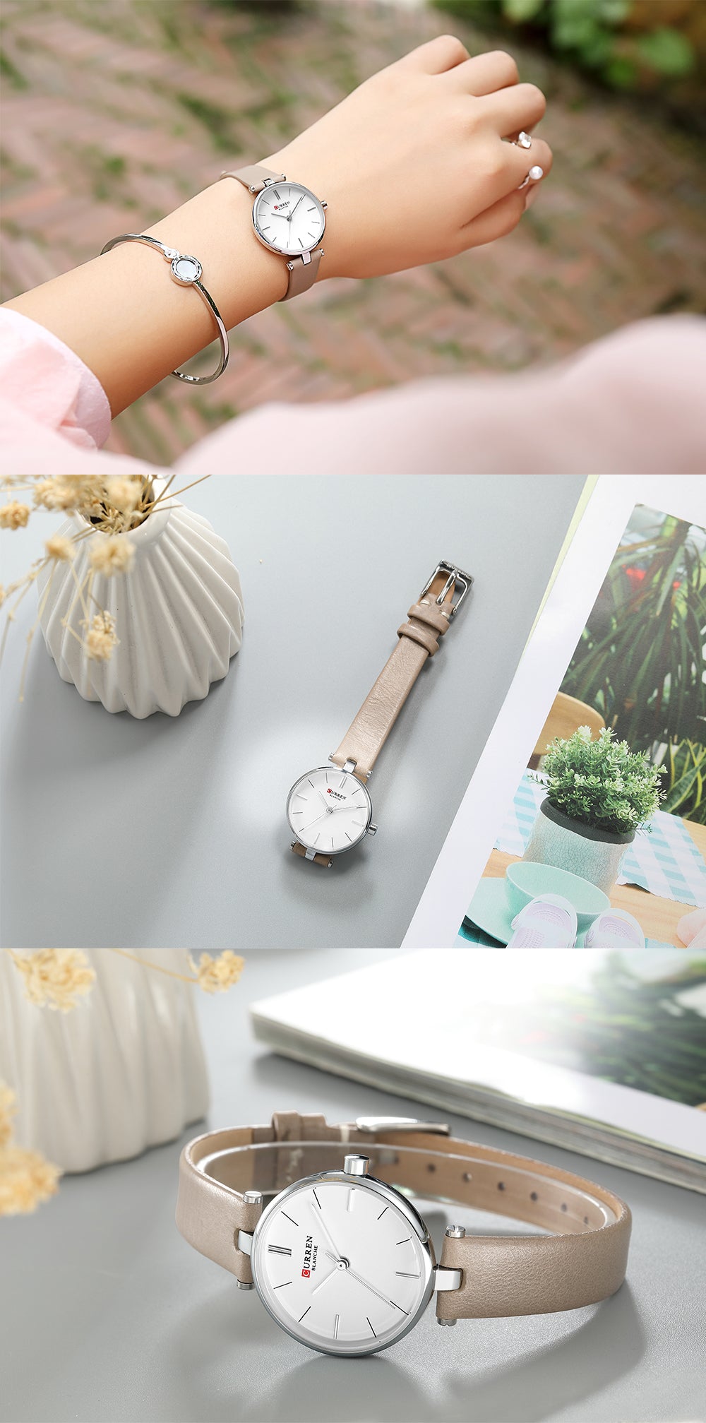 YSYH Fashion Brand Simple Leather Strap Gold Watches Women Clock Ladies Casual Dress Quartz Wristwatch Reloj Mujer Gift