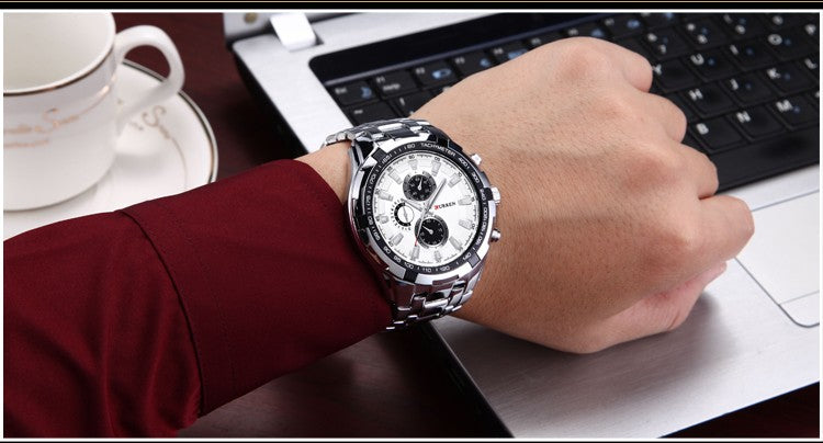 YSYH Watches Men Luxury &Casual Quartz Male Wristwatches Classic Analog Sports Steel Band Clock Relojes