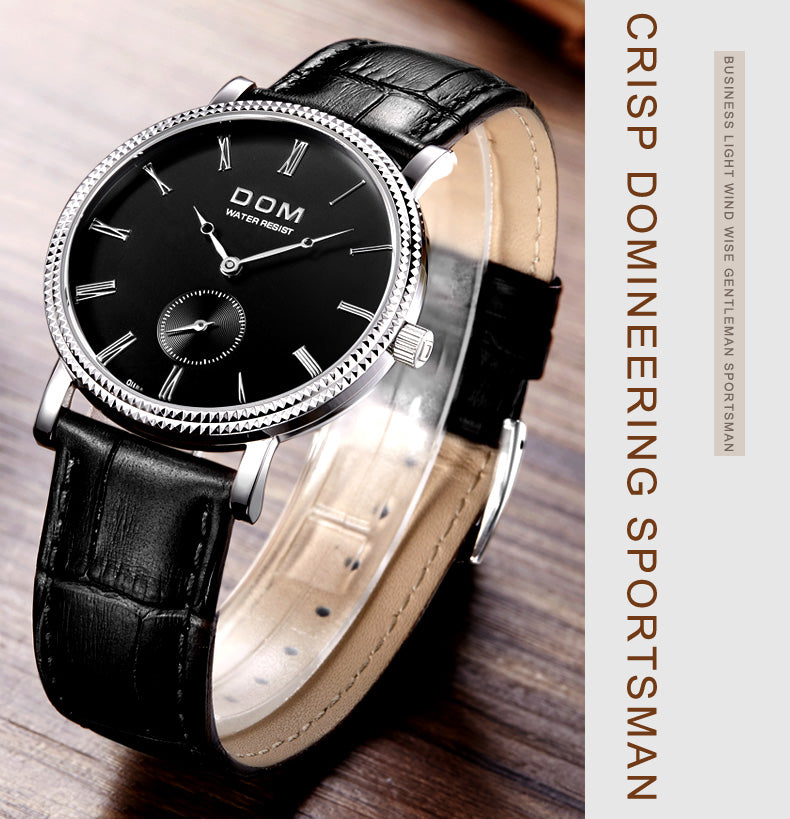 YSYH Luxury Business Casual Watch Male Retro Style Independent Stopwatch High Quality Movement Quartz Qolok Men 6mm Ultra-thin