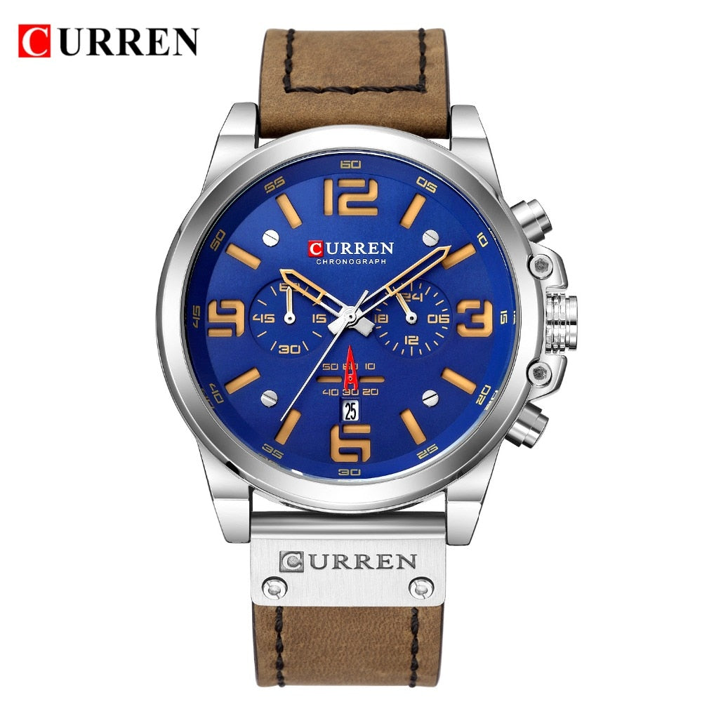 YSYH Classic Black White Chronograph Watch Men's Watches Casual Quartz Wristwatch Male Clock