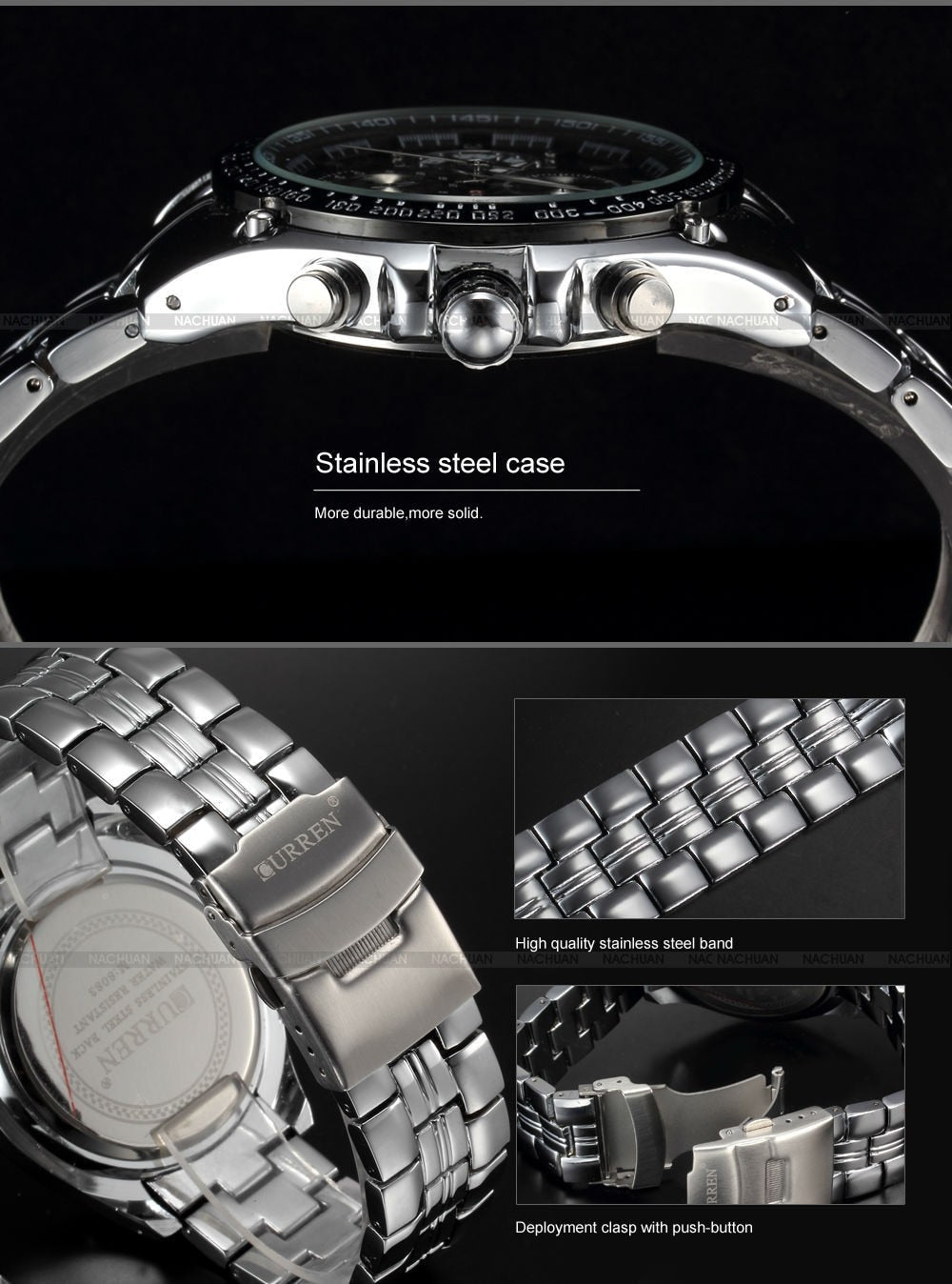 YSYH Full Stainless Steel Quartz Watches Mens Sport Wristwatch Waterproof Male Clock erkek saat Gifts