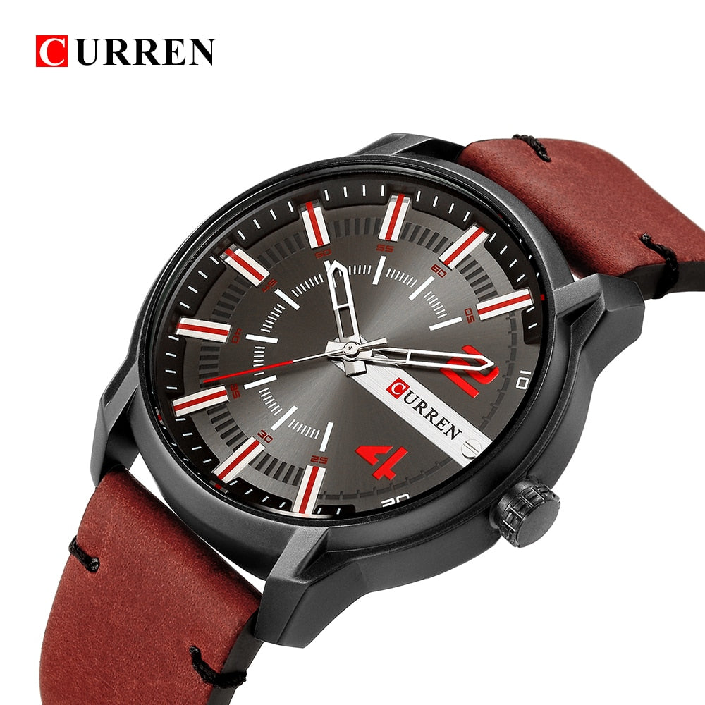 Casual Analog Quartz Wrist Watch YSYH High Quality Leather Strap Man Clock Water Resistant Relojes Hombre