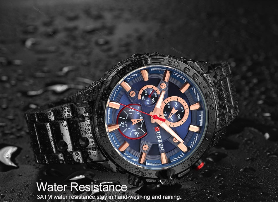 YSYH Men Watches Luxury Men Military Wristwatches Full Steel Men Sports Watch Waterproof Montre