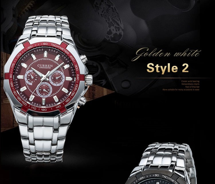 Luxury Watch YSYH Casual Military Quartz Sports Wristwatch Full Steel Waterproof Men's Clock