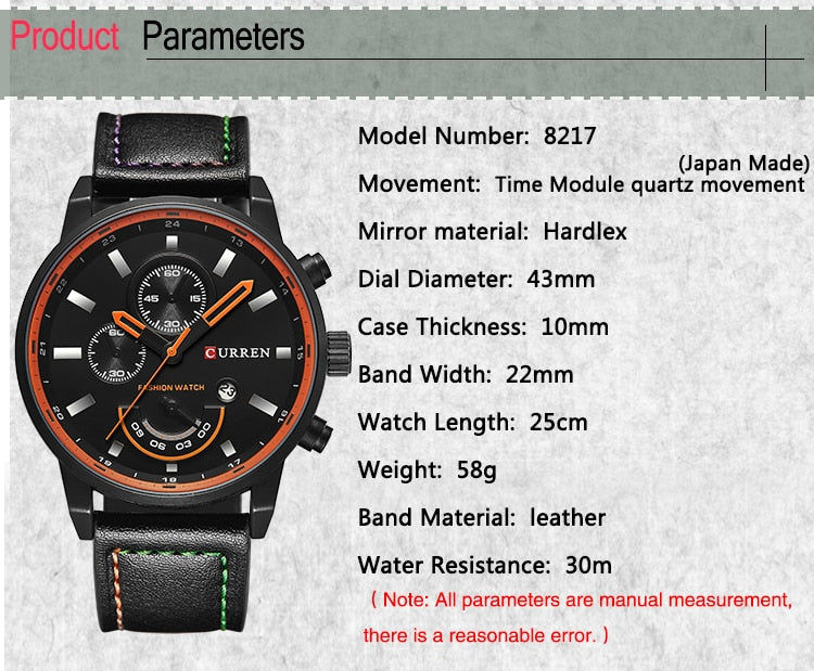 YSYH Men's Casual Analog Sport Quartz Watch Men Watches High Quality Leather Drop Shipping Wristwatch Male Clock