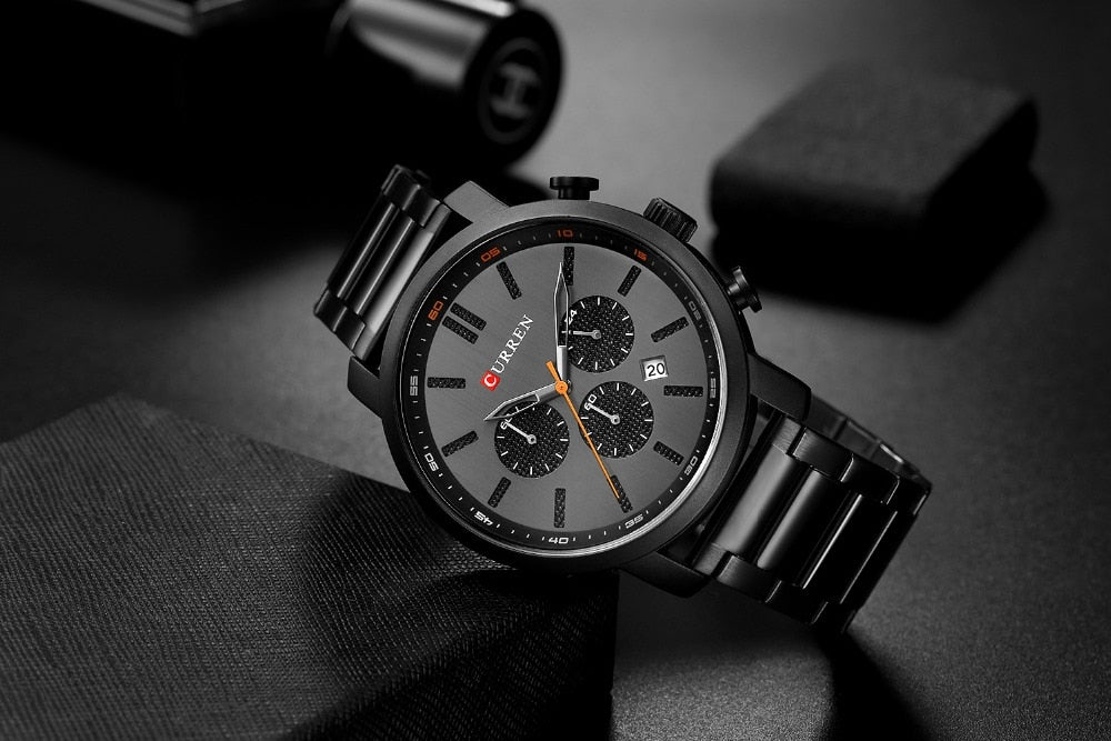 Luxury Brand Military Sport YSYH Stainless Steel Wristwatch For Man Chronograph Watch Date Male Clock
