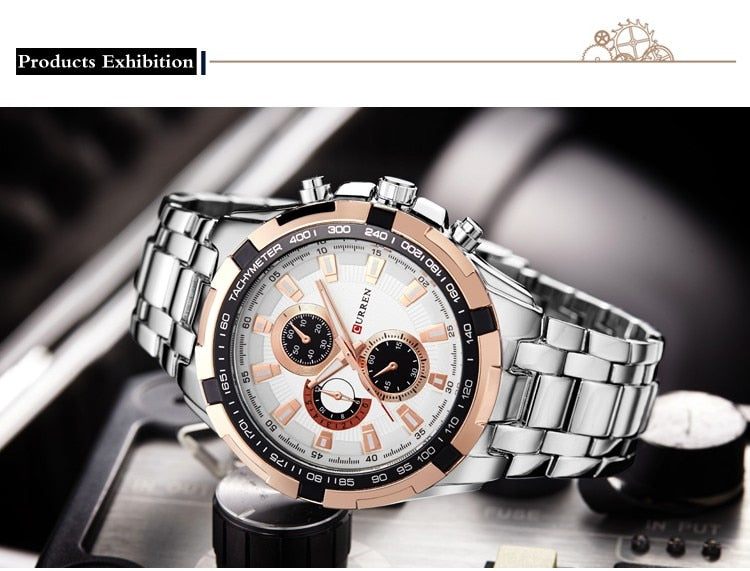 YSYH Watches Men Luxury &Casual Quartz Male Wristwatches Classic Analog Sports Steel Band Clock Relojes