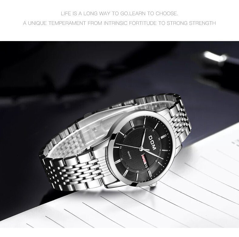 YSYH Men's Watches Ultra-thin Business Casual Leather Wrist Watch Calendar Display Waterproof Multi-function Quartz Clock