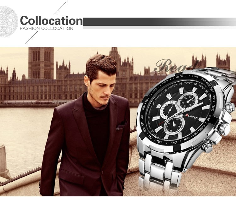 YSYH Watches Men Luxury &Casual Quartz Male Wristwatches Classic Analog Sports Steel Band Clock Relojes